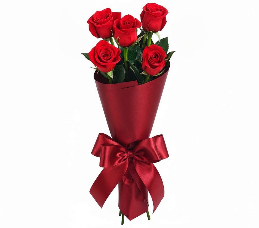 Букет 5 Красных роз Эдлесс Лав в Гулькевичах