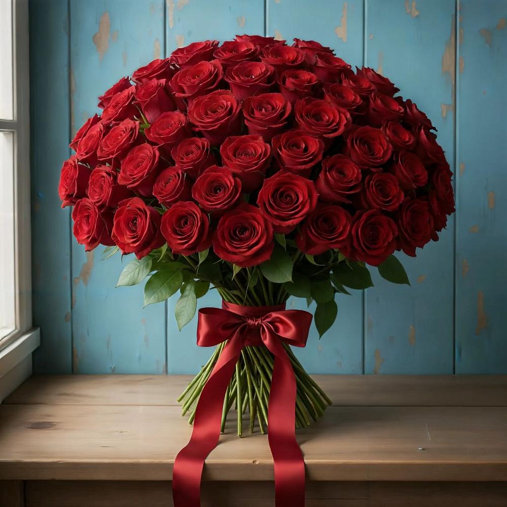 Букет Красные розы Блэк Меджик в Гулькевичах