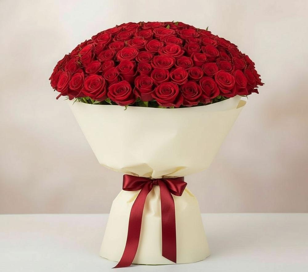 Букет 101 Красная роза Милано в Гулькевичах