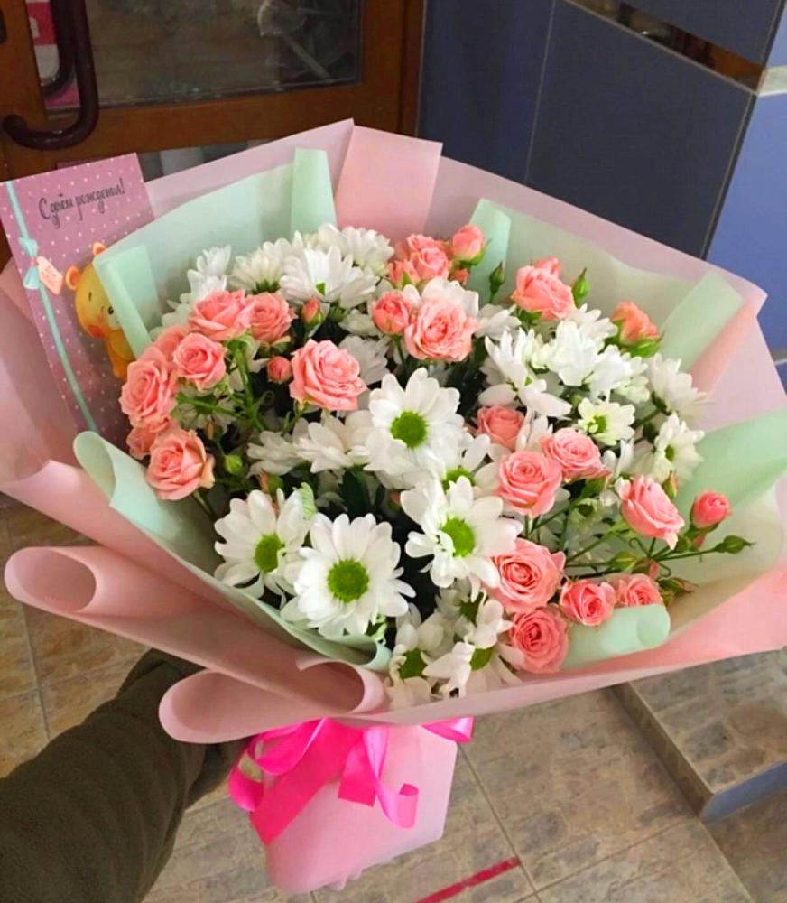 Букет цветов из: Розы и Хризантемы в Гулькевичах