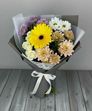 Букет цветов из:  Розы, Герберы и Хризантемы в Гулькевичах