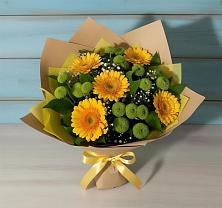 Букет цветов из:  Герберы и Хризантемы в Гулькевичах