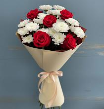 Букет цветов из:  Розы и Хризантемы #REPLACE_PRED# Гулькевичах