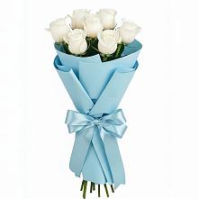 Букет 7 белых роз Проуд в Гулькевичах