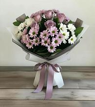 Букет цветов из:  Хризантемы и Розы в Гулькевичах