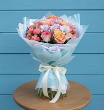 Букет цветов из:  Хризантемы и Розы в Гулькевичах