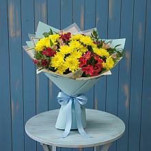 Букет цветов из:  Альстромерии и Хризантемы #REPLACE_PRED# Гулькевичах